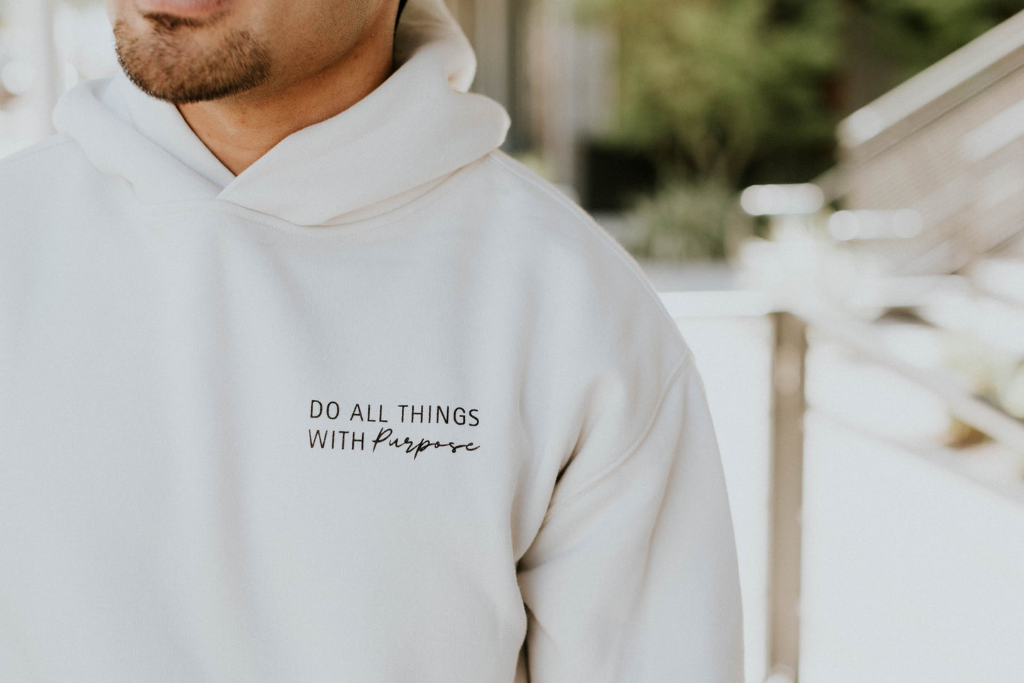 Hoodie - Unisex - Do all things with Purpose (Left Chest)