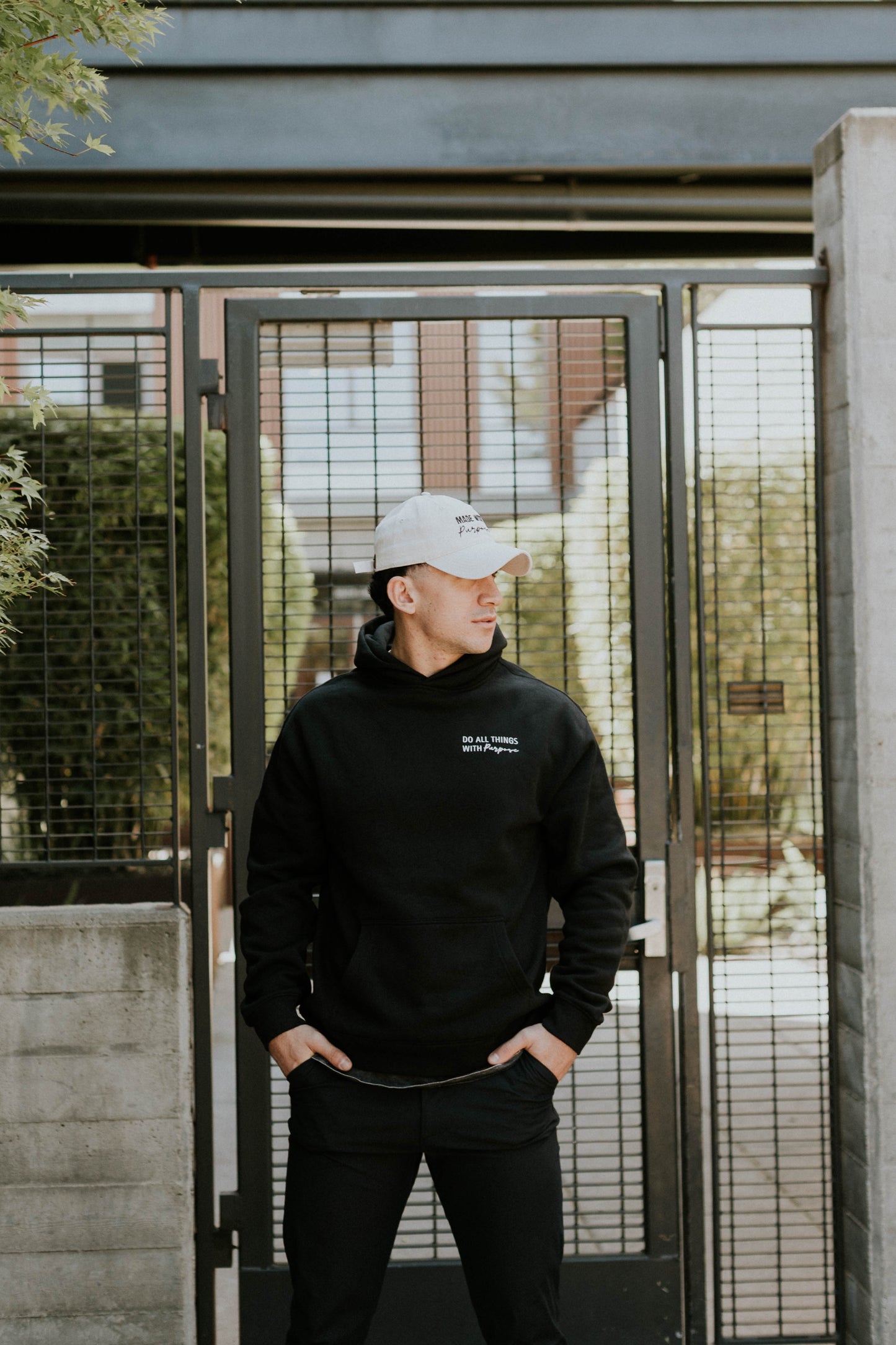 Hoodie - Unisex - Do all things with Purpose (Left Chest)