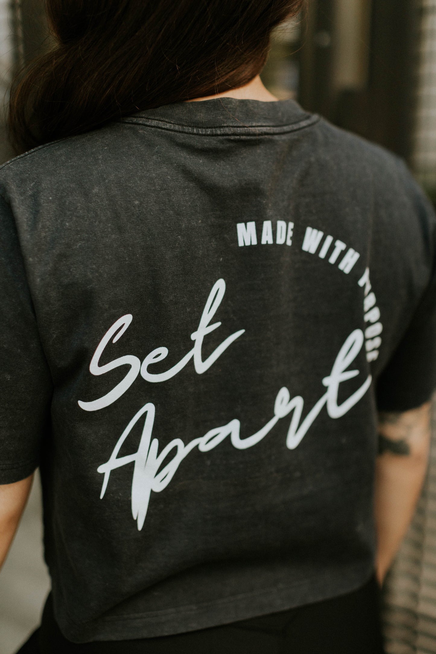 Set Apart Stone Wash Crop