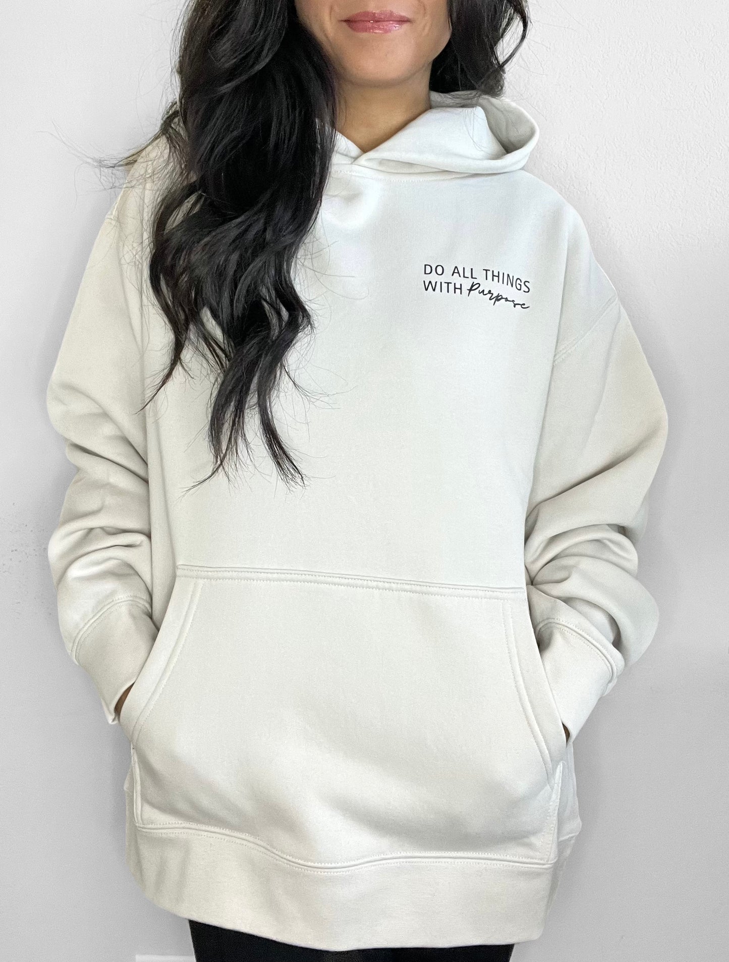 Hoodie - Unisex - Do all things with Purpose (Left Chest)