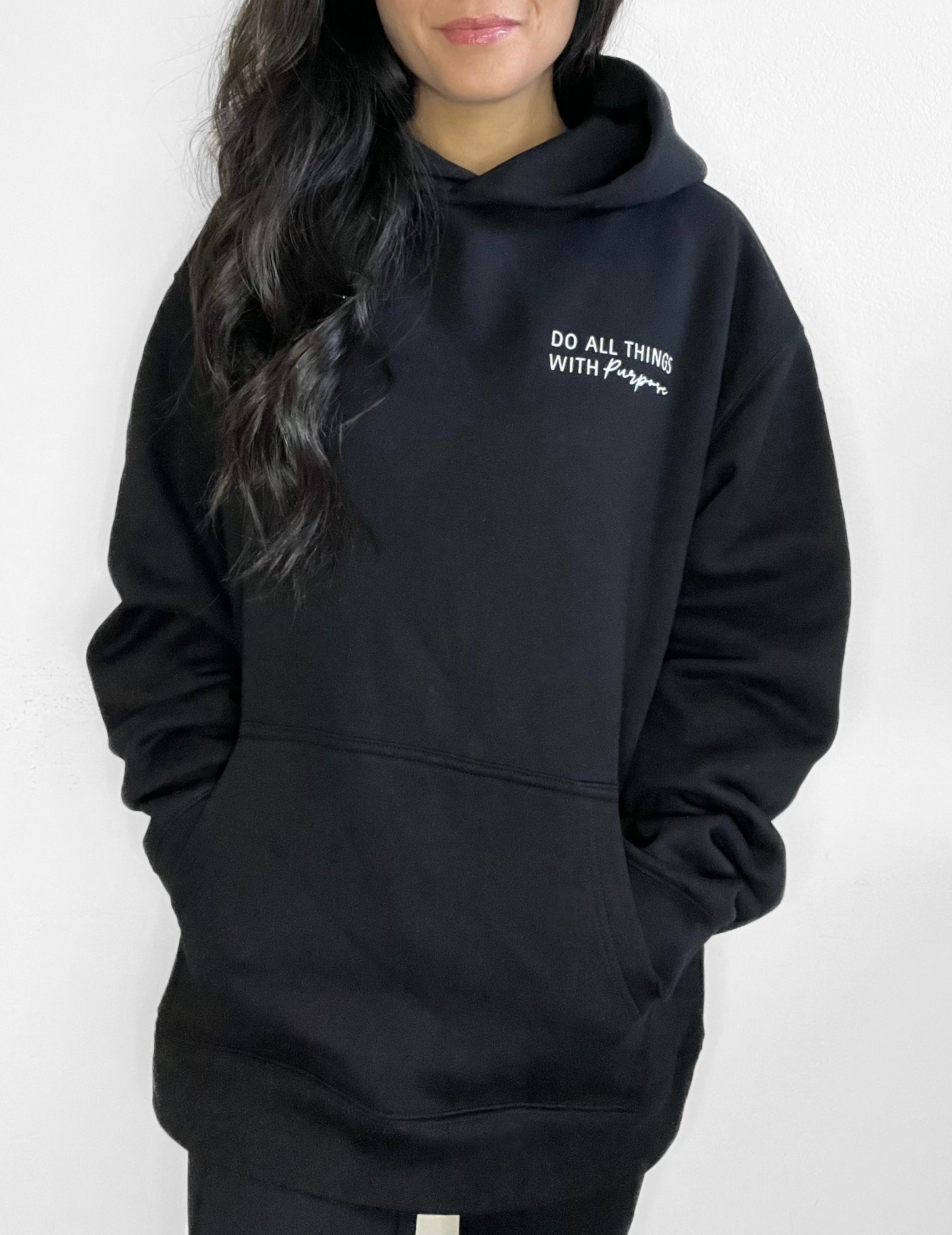 Hoodie - Unisex - Do all things with Purpose (Left Chest)